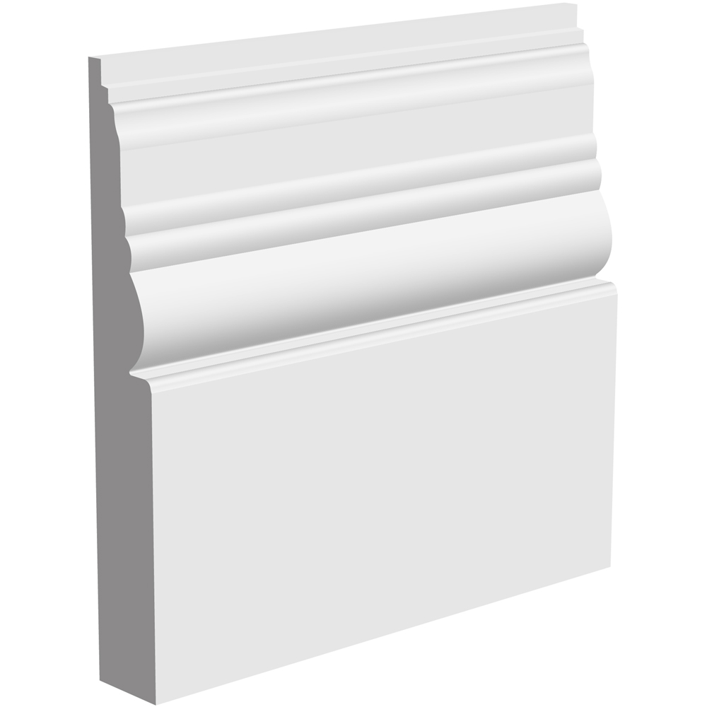 National Skirting White Antique Primed Skirting Board 18mm 140 x 4200mm Image 1