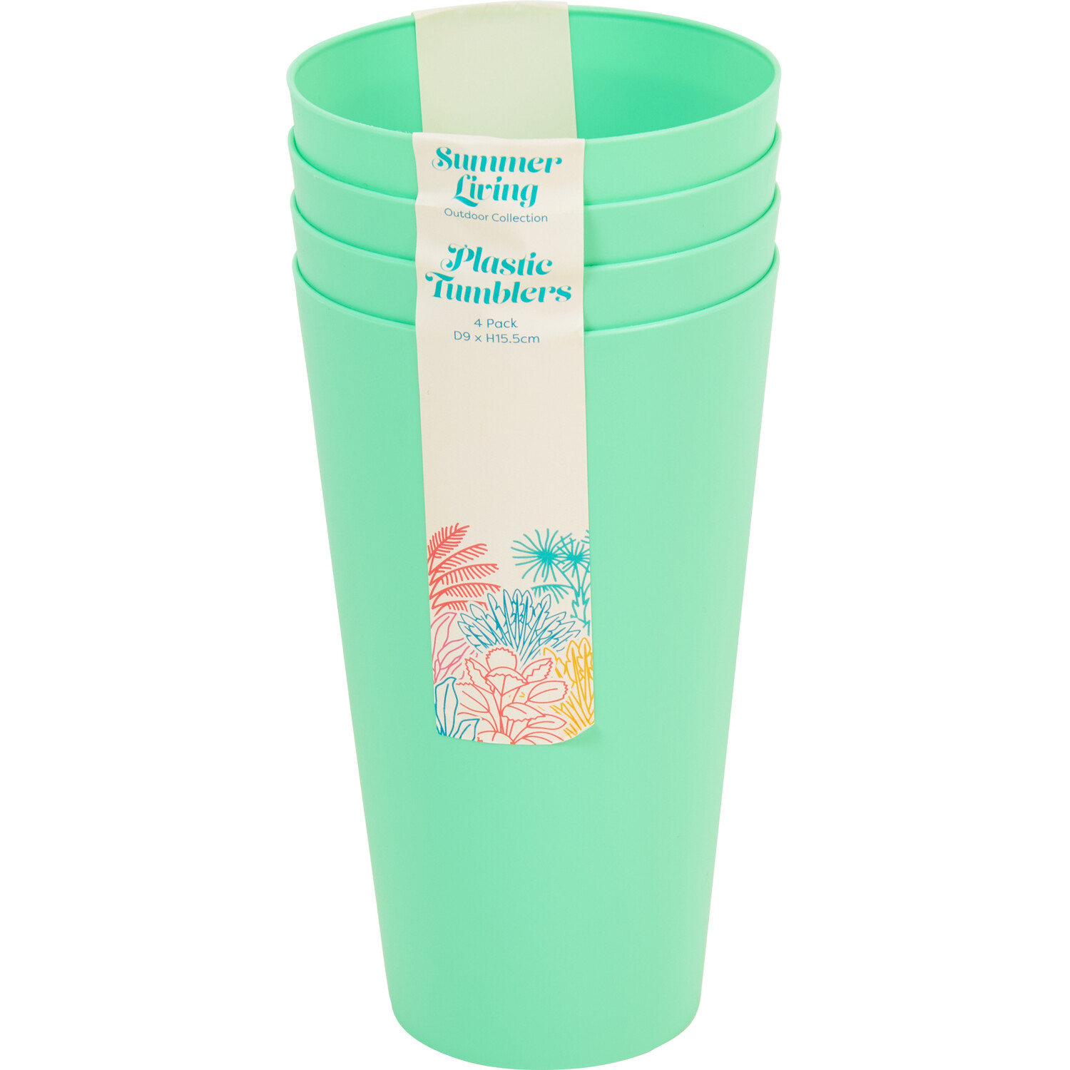 Pack of 4 Plastic Tumblers Image 3