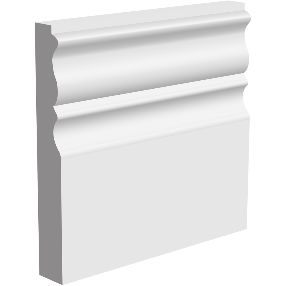 National Skirting White Stockholm Primed Skirting Board 18mm 195 x 3040mm Image 1