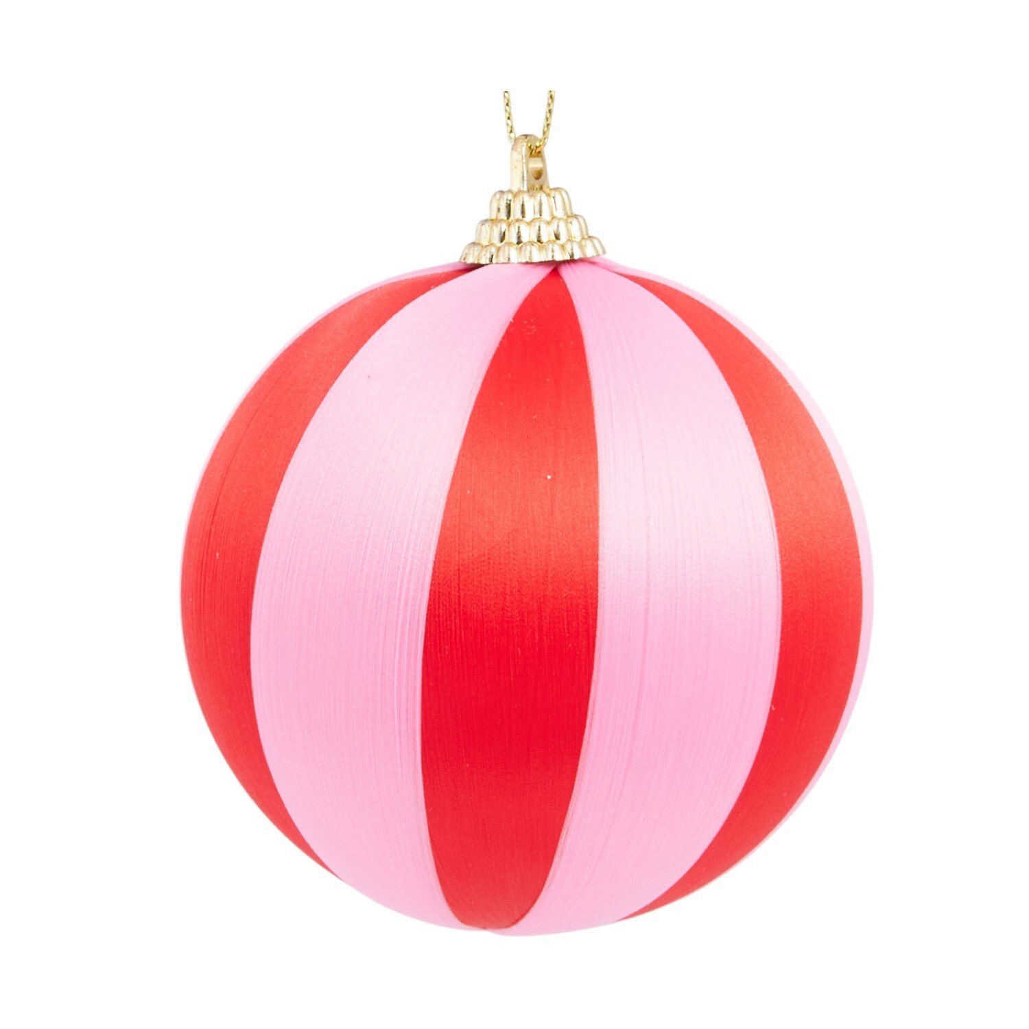 Set of 6 Swirl Baubles Pink Image 3