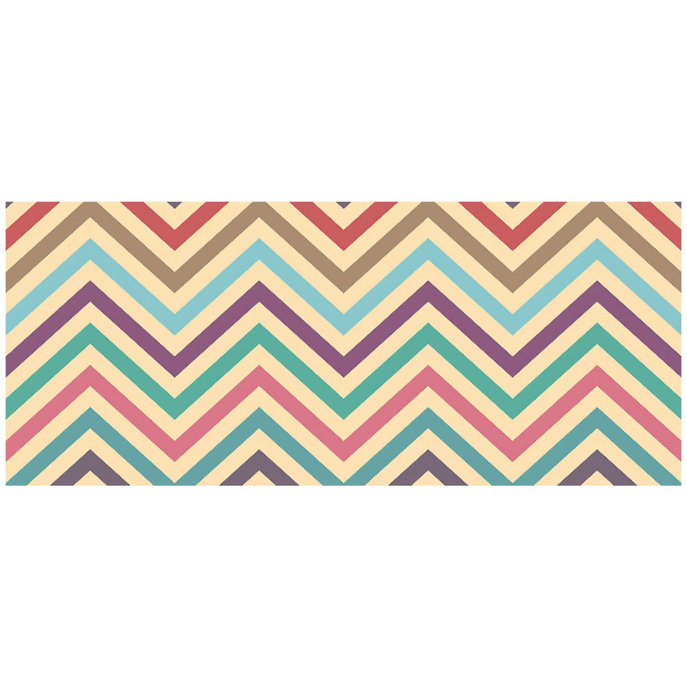 Warren Reed Designer Geometric Vintage Chevron Pattern Glass Bathroom Splashback 25 x 60cm Image 2