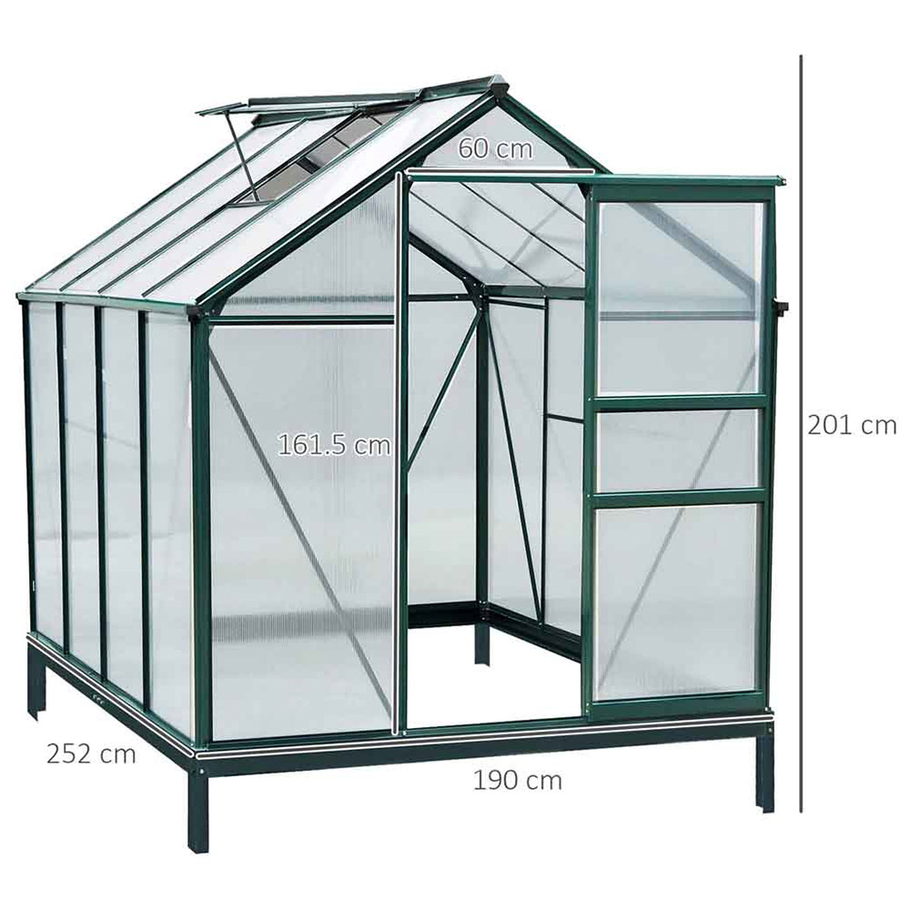 Outsunny PC Greenhouse 6x8ft Image 2