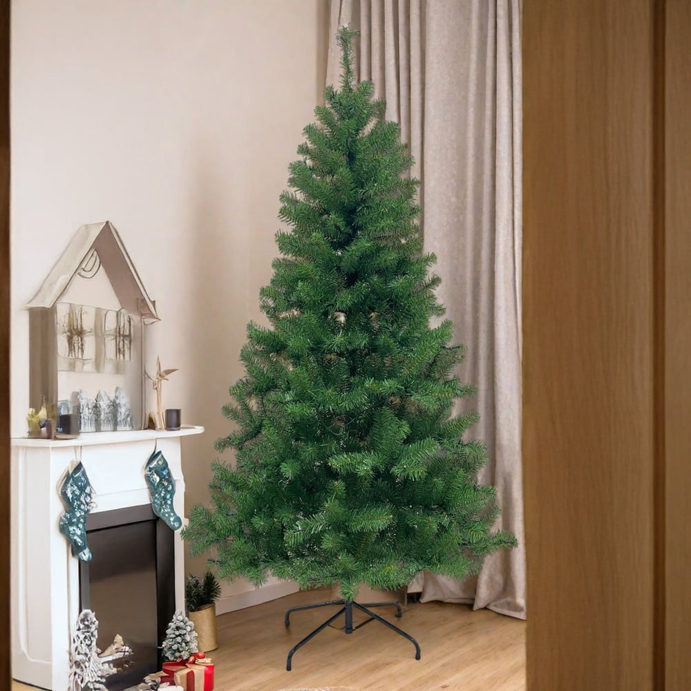 Festive Christmas Green Fir Artificial Christmas Tree 6ft Image 5