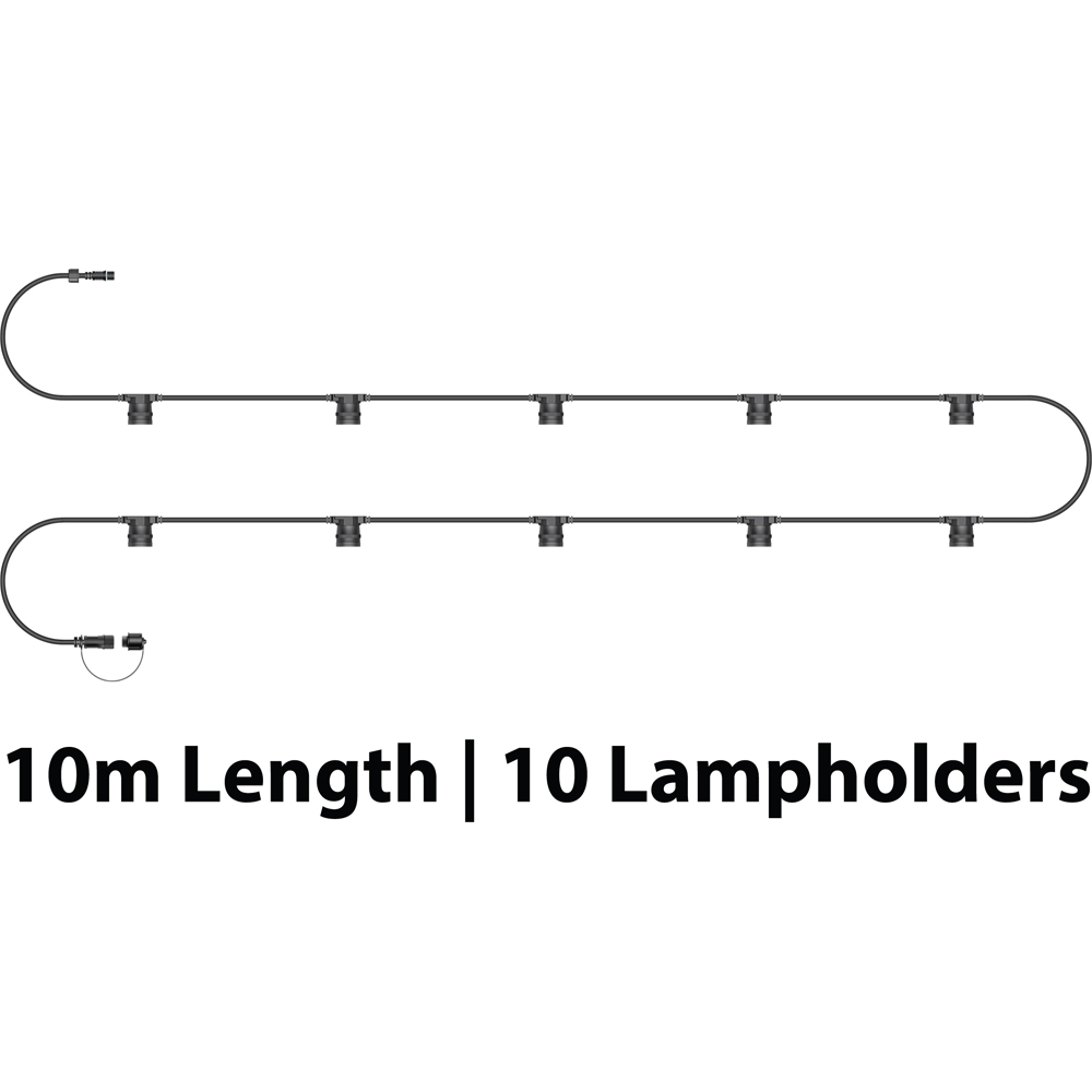Eagle Connect Festoon E27 ES Screw 10 Lamp Holder 10m Image 3