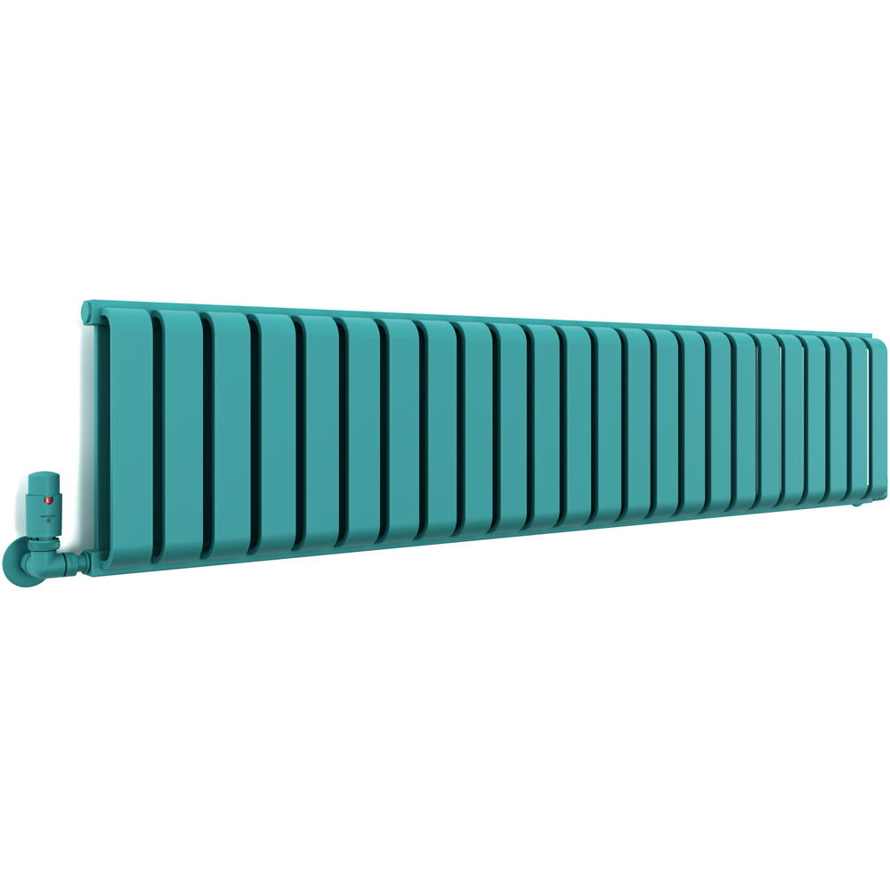 Terma Warp Room 3317 BTU Matt Teal Radiator 330 x 1565mm Image 3