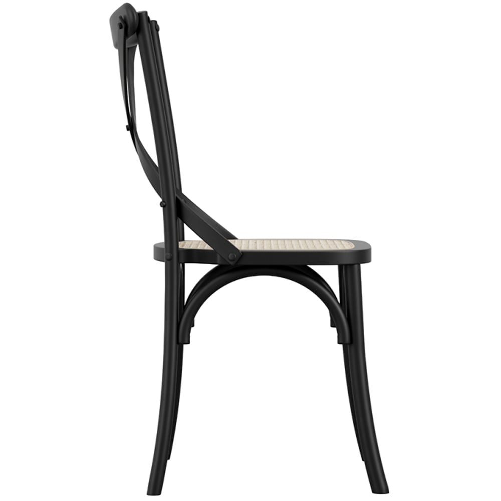 Fitzroy Set of 2 Black Cane Dining Chair Image 5