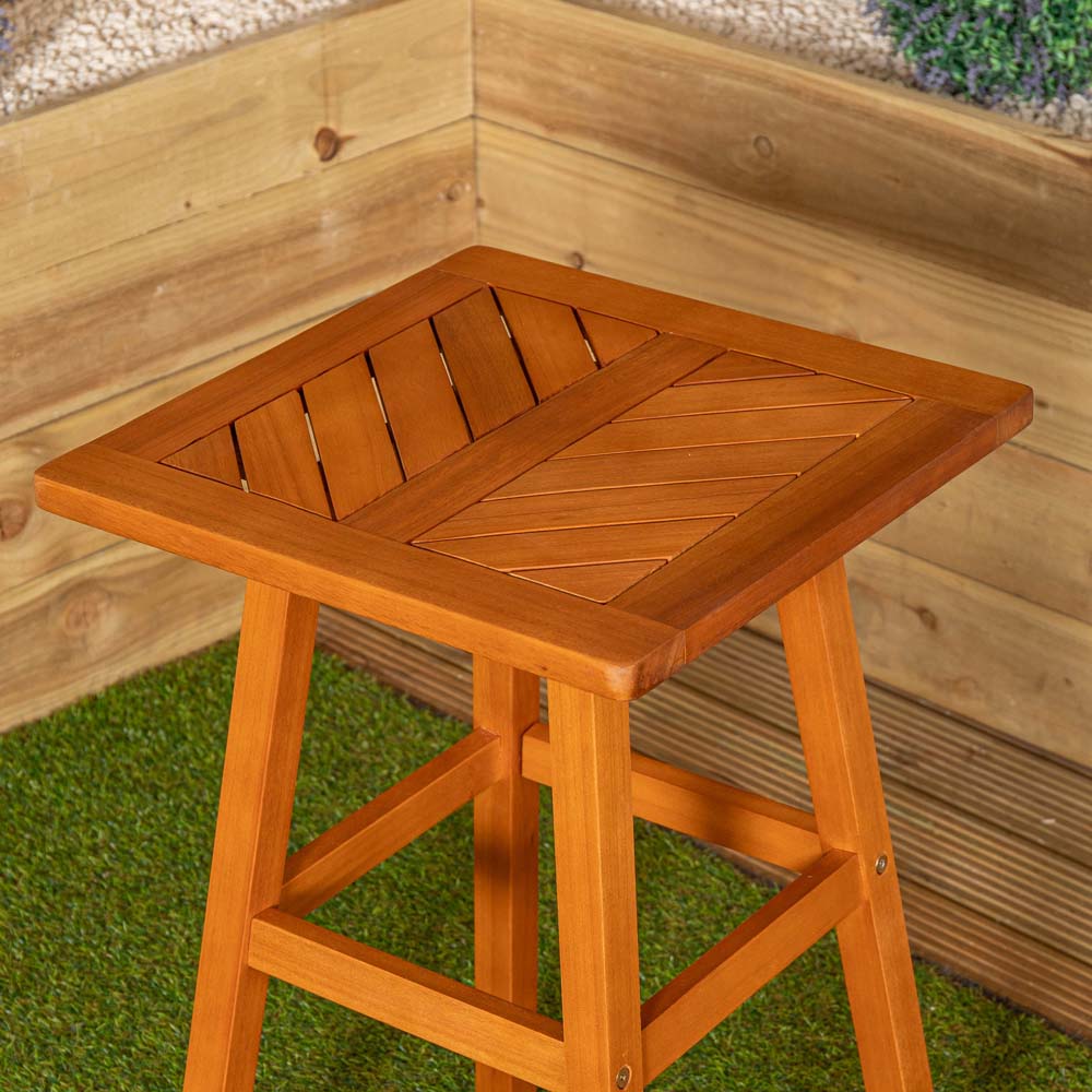 Samuel Alexander 2 Seater Wooden Garden Slatted Table and Chair Set Image 4