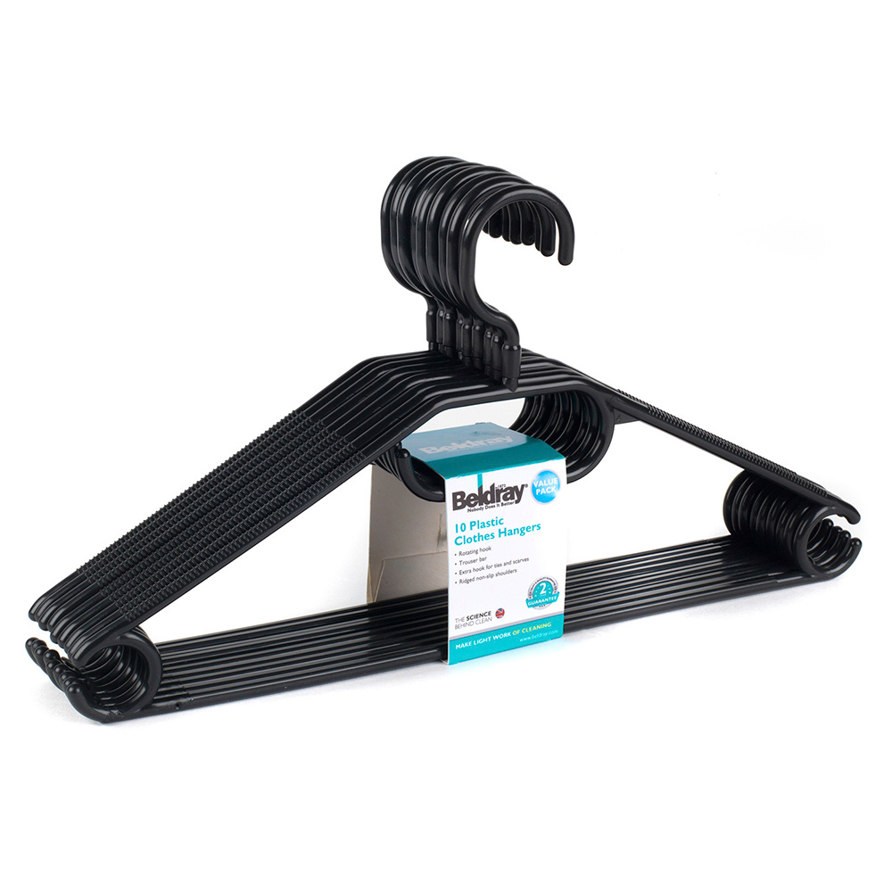 Single Beldray Plastic Clothes Hanger 10 Pack in Assorted styles Image 2