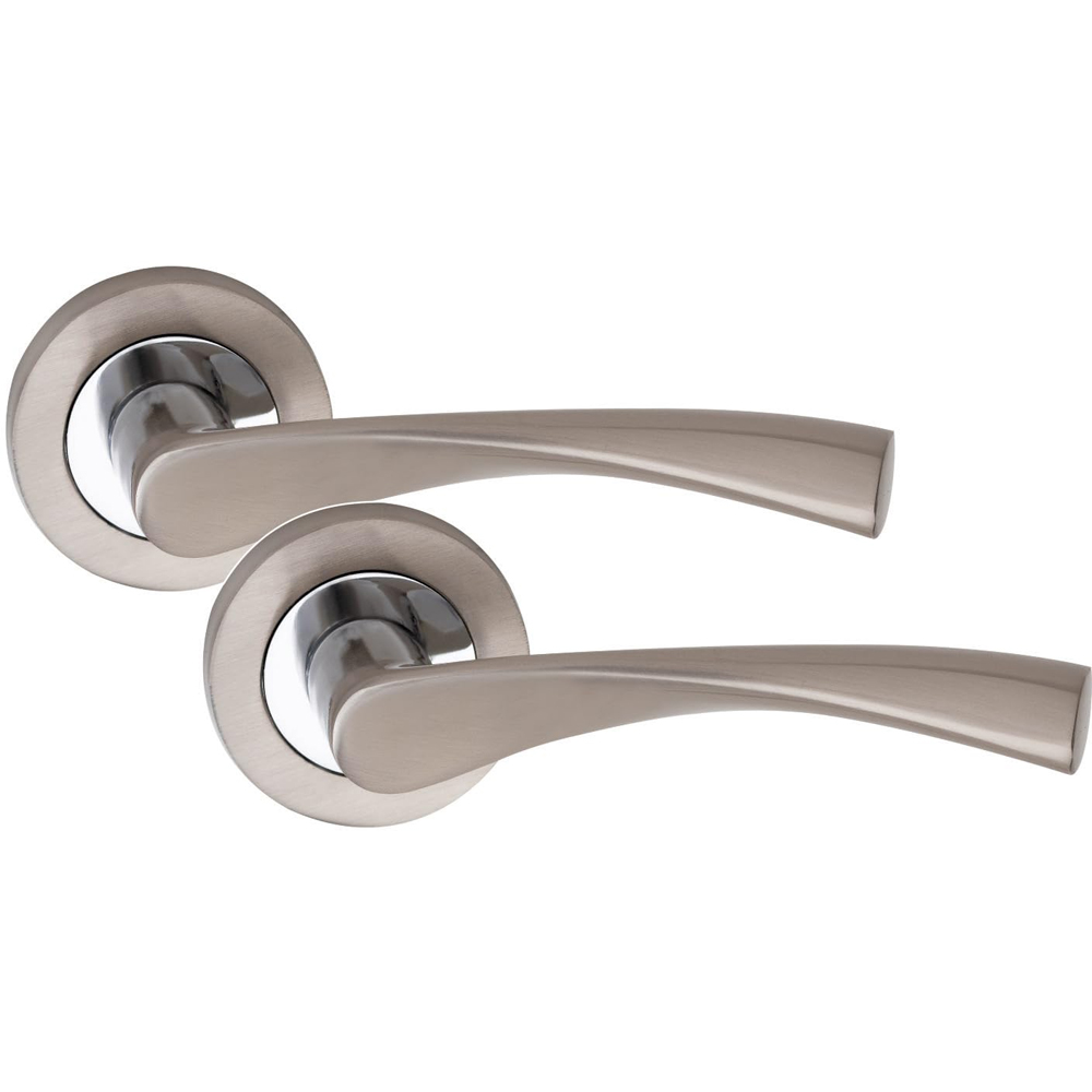 Golden Grace Duo Chrome Astrid Door Handle Set with Tubular Latch 52mm 5 Pack Image 3