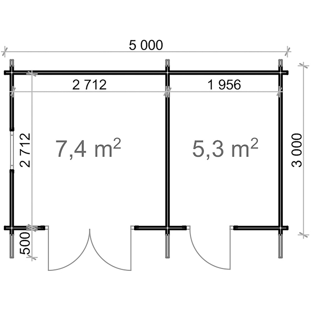 Shire Deko 16 x 10ft Single and Double Door Log Cabin Image 8