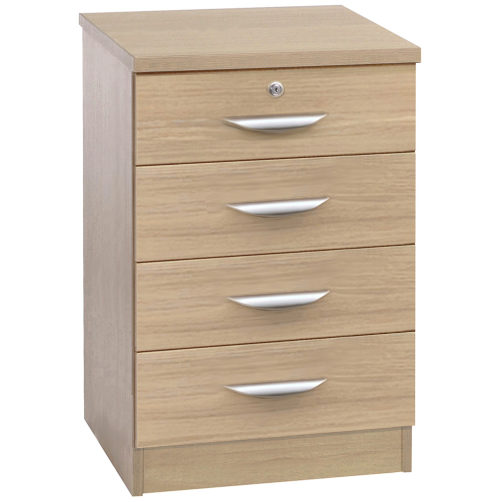 R White Cabinets 4 Drawer Brown Storage Unit Image 2