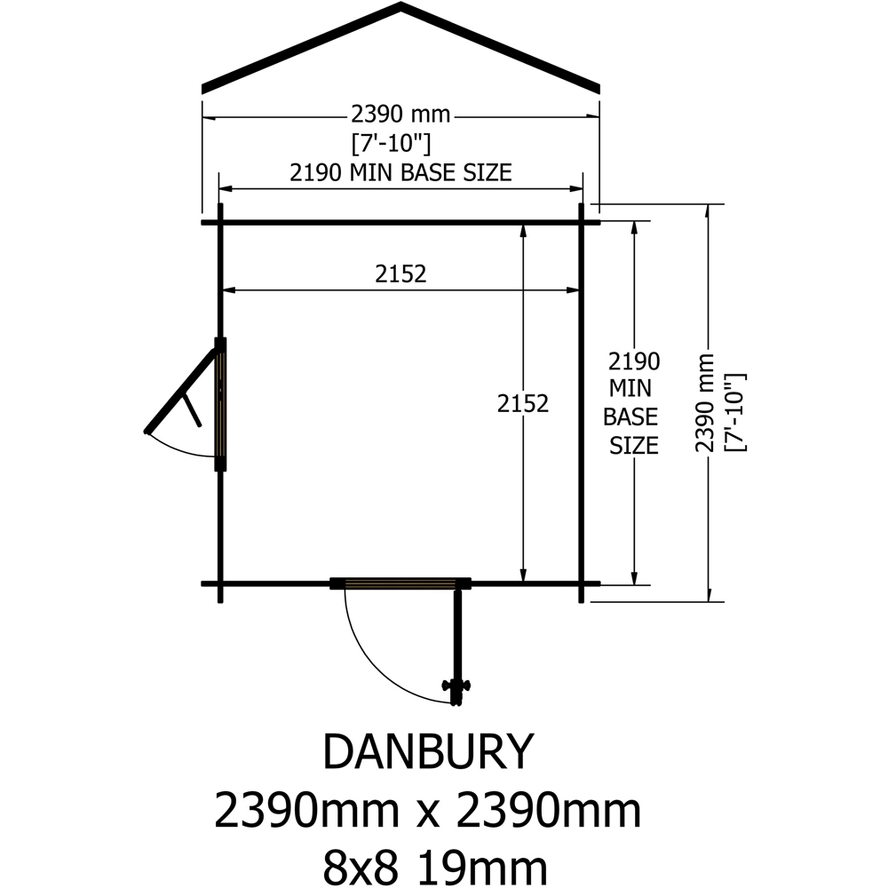 Shire Danbury 8 x 8ft Log Cabin Image 7