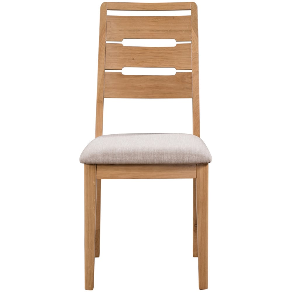 Julian Bowen Curve Set of 2 Oak Dining Chair Image 3