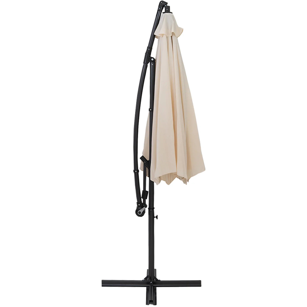 MonsterShop Cream Cantilever Parasol 3m Image 3