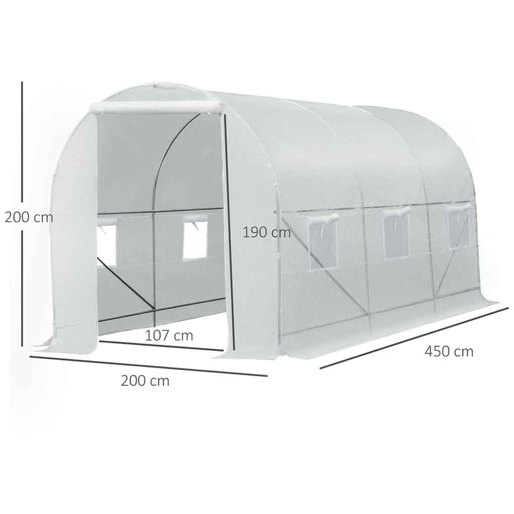 Outsunny Galvanized Steel Frame 4.5x2x2m Image 2