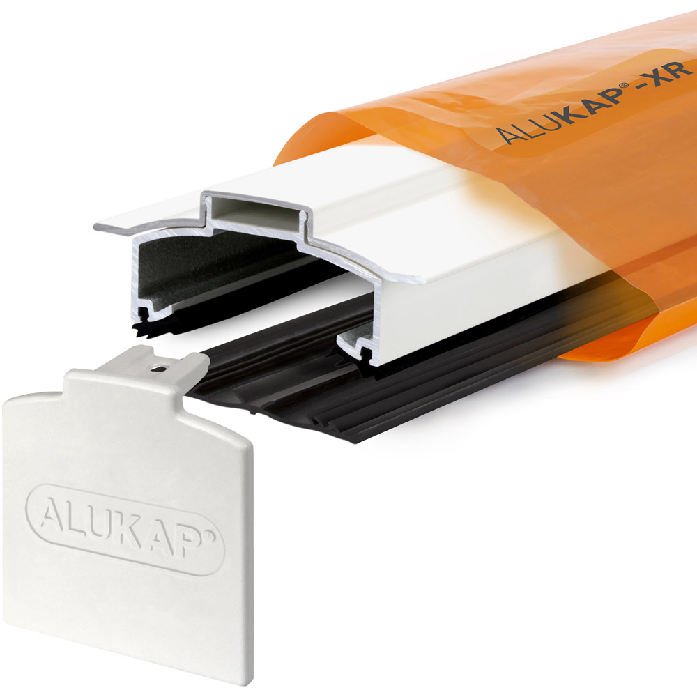 Alukap-XR White Hip Bar 4.8m with 55mm Rafter Gasket Image 1