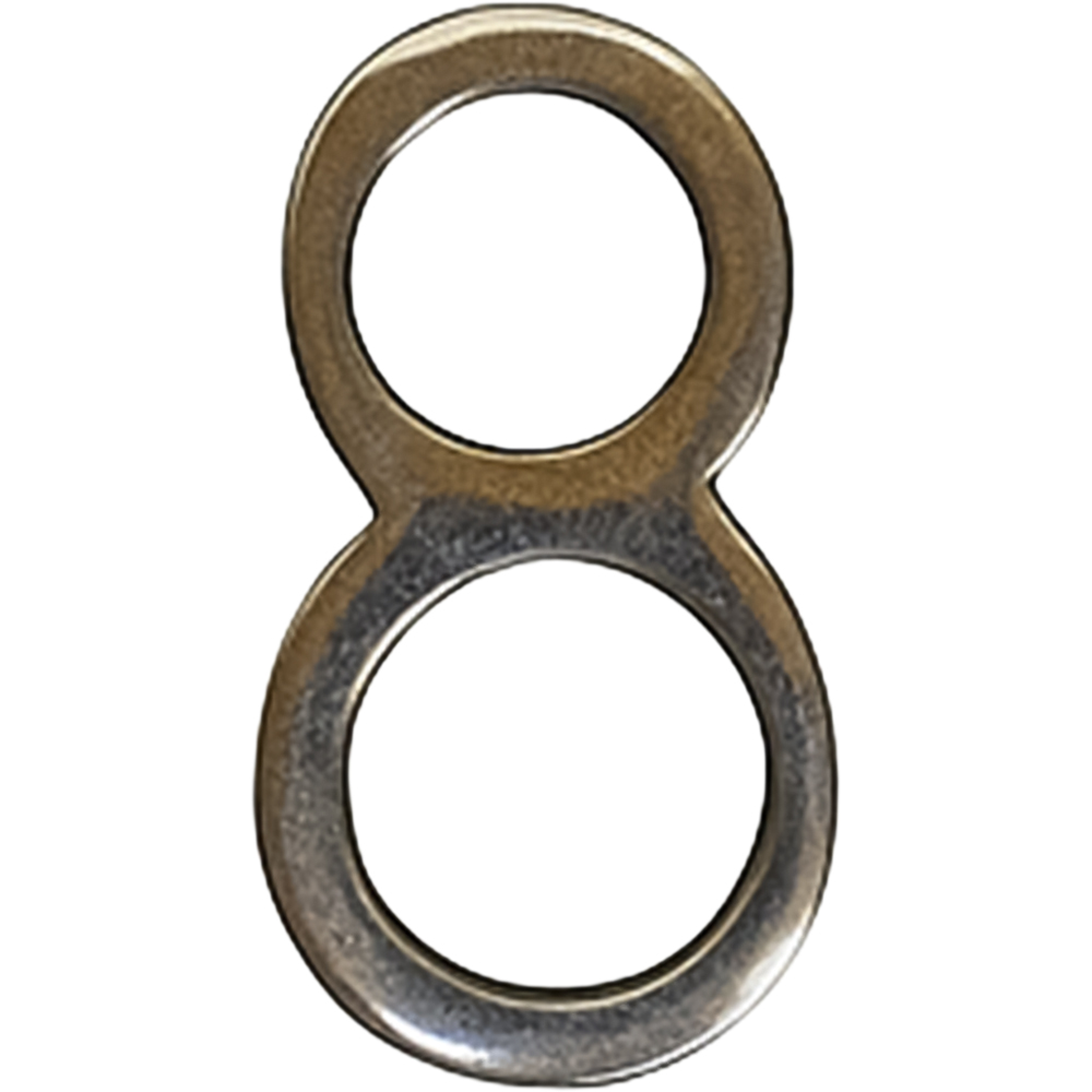 Golden Grace Polished Gold Finish Self Adhesive Door Numerals No 8 75mm Image 2