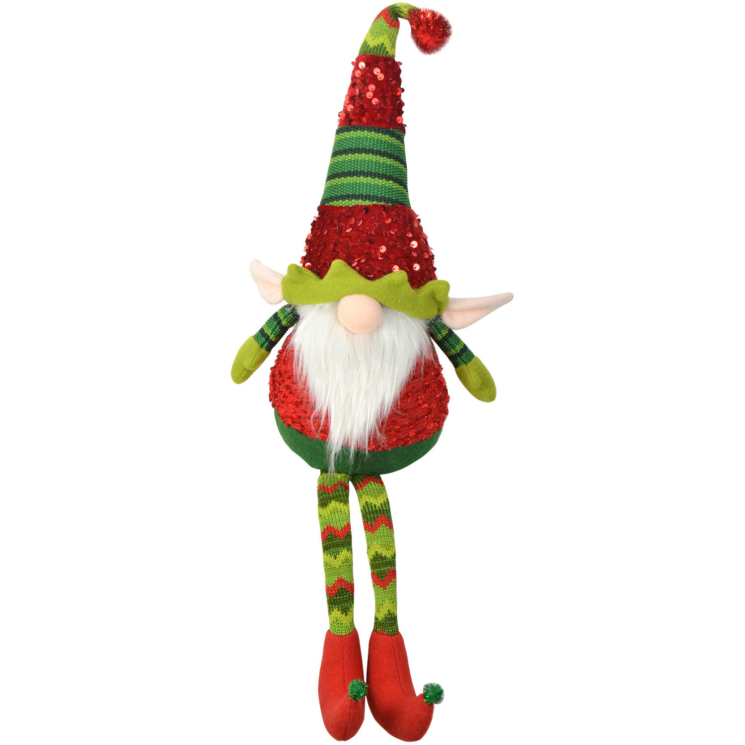 Shelf Sitting Elf Gonk - Red & Green Image