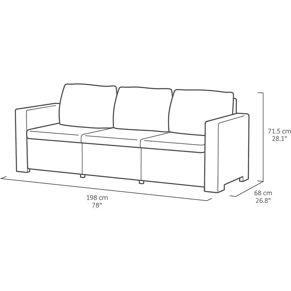 Keter California 11 Seater Garden Corner Lounge Set Image 8