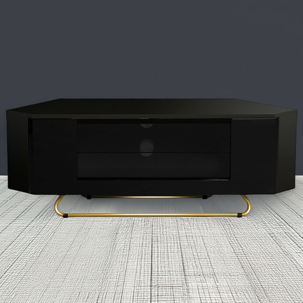 Centurion Supports Hampshire Single Door Gloss Black TV Cabinet Image 1
