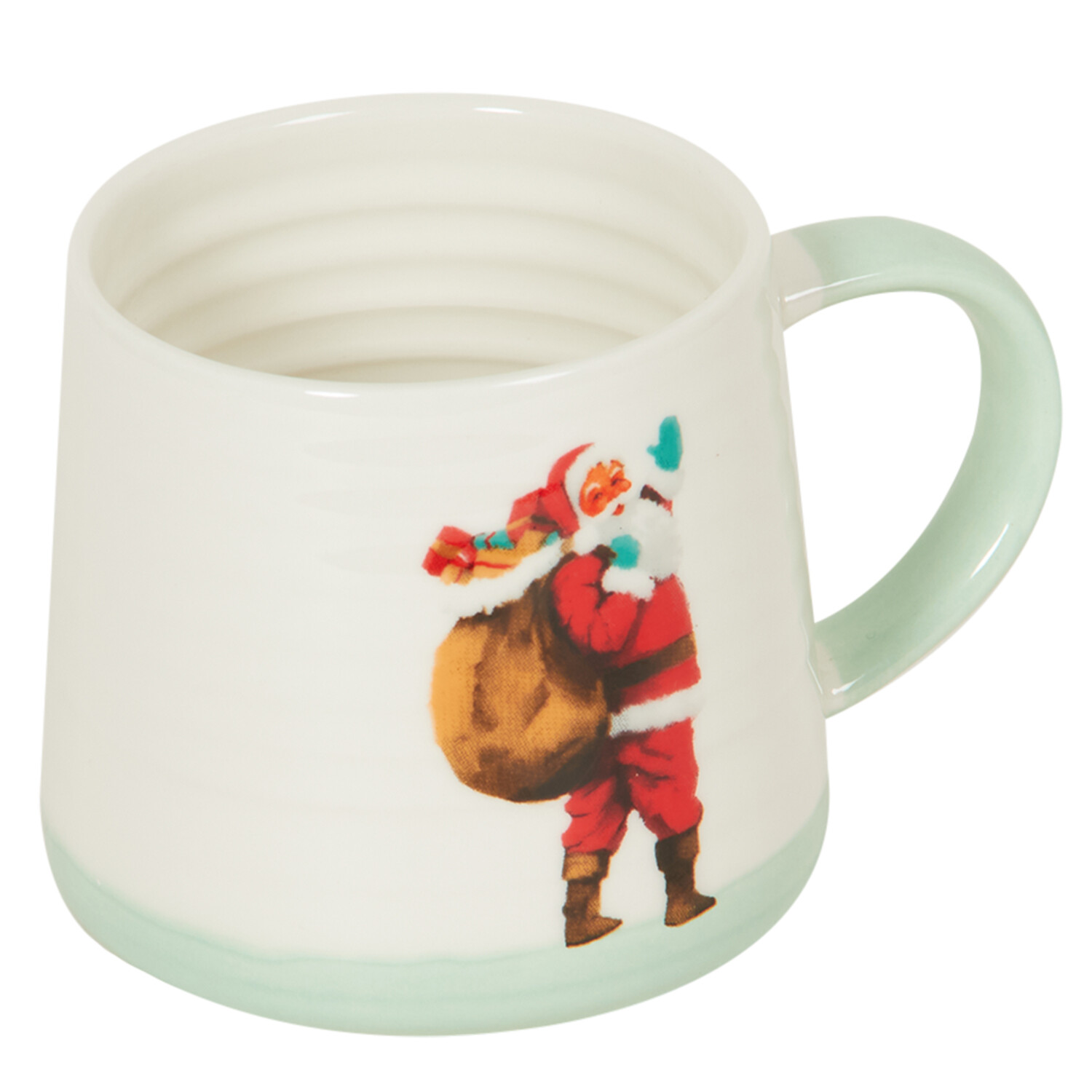 Christmas Ribbed Mug - Multicolour Image 3
