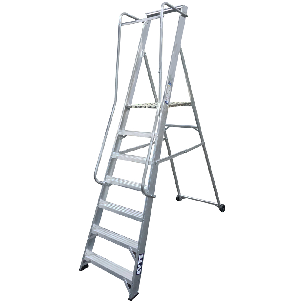 Lyte Ladders & Towers EN131-2 Professional 7 Tread Wide steps Image 1