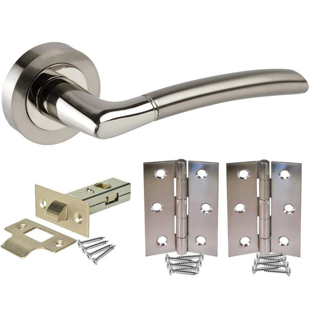 Golden Grace Dual Finish Indiana Door Handles Set 6 Pack Image 2