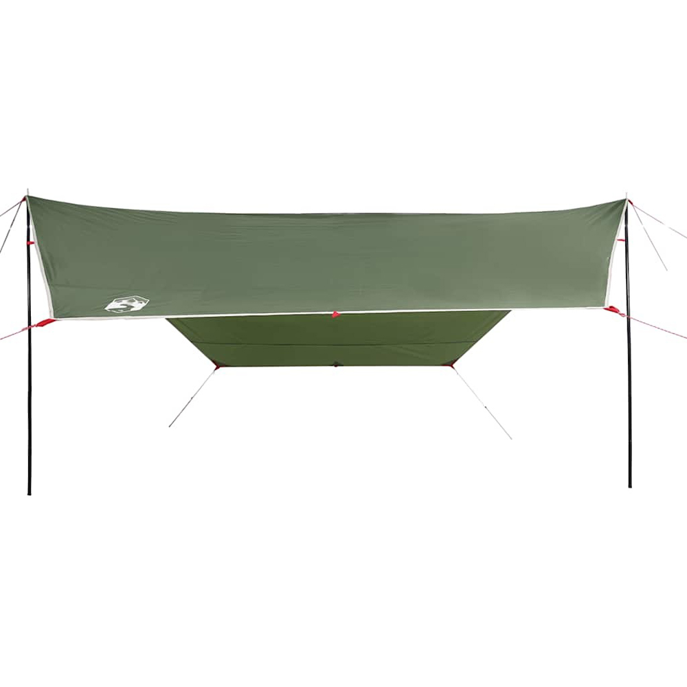 Walplus Waterproof Polyester Camping Tarp Shelter Green 2.1 x 3.8 x 4.3m Image 4