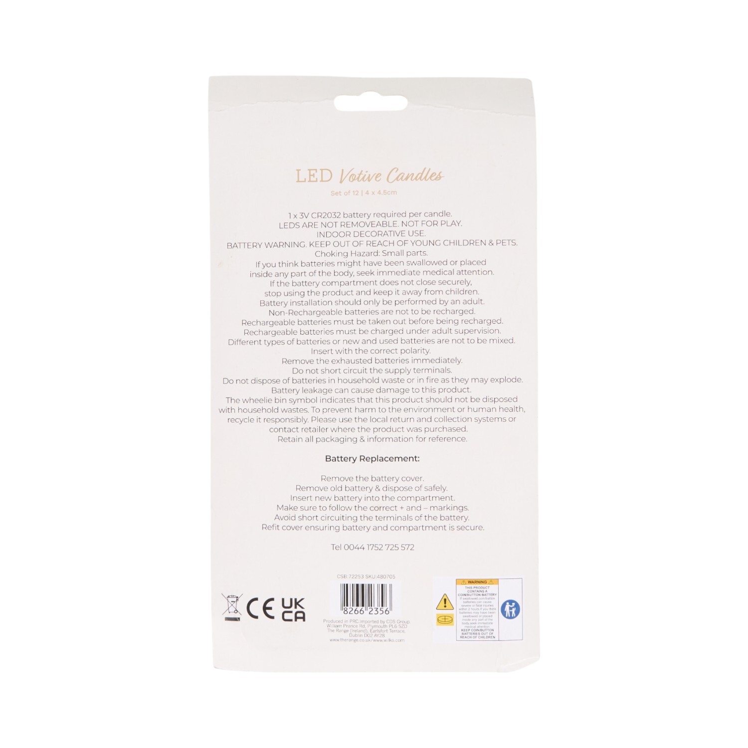 Set of 12 Votive LED Candles White Image 2