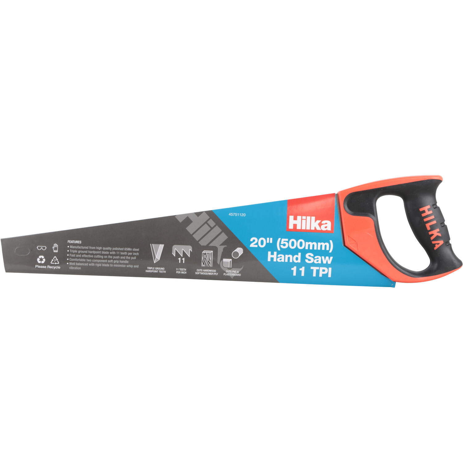 Hilka 11 TPI Handsaw Silver Image 1