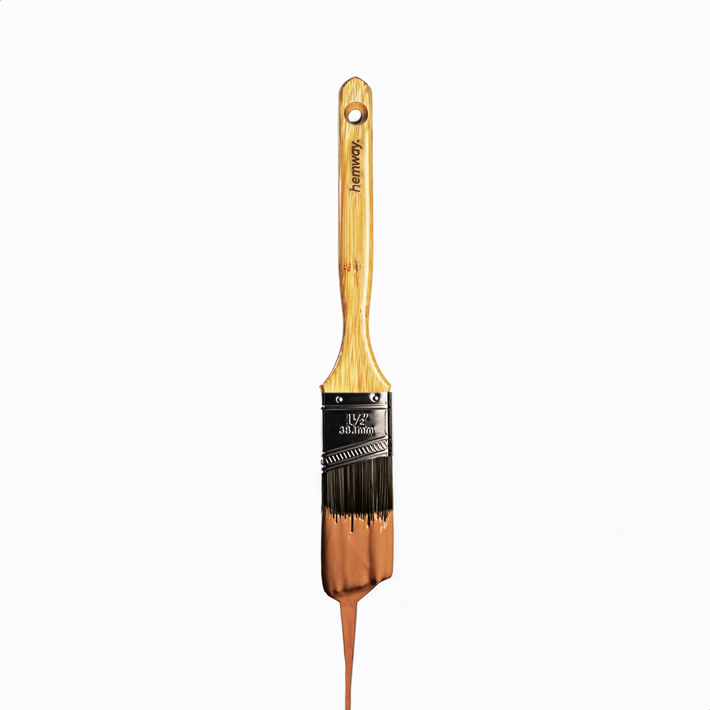 Hemway Tools Premium Cutting-In Angle Sash Bamboo Paint Brush 1.5 inch Image 4