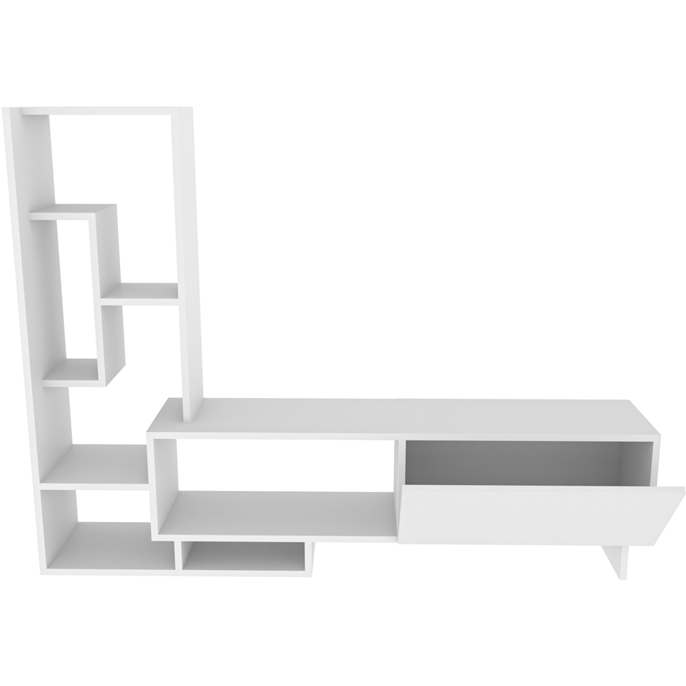 Decorotika Pega 6 Shelf White TV Unit Image 2