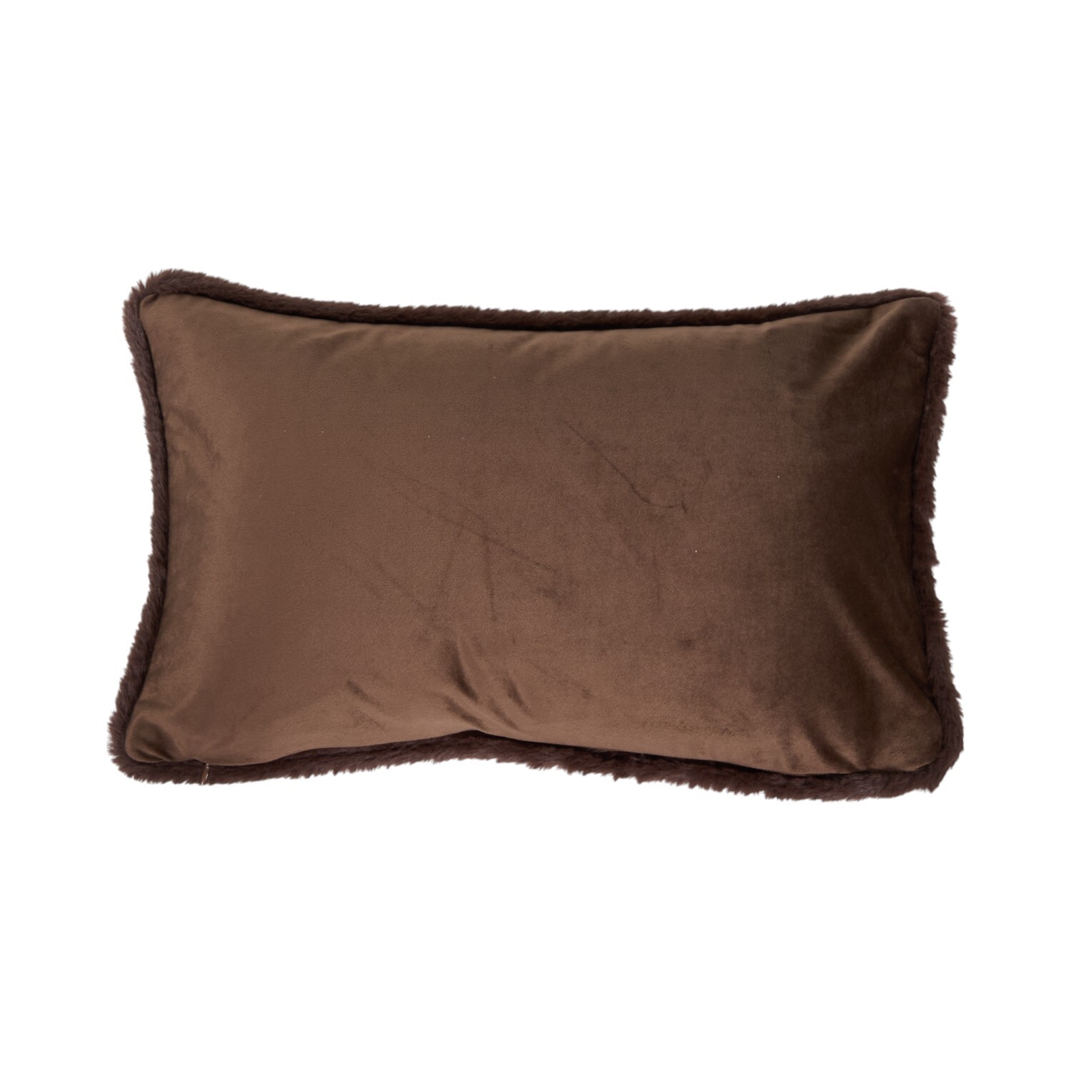 Milanna Chenille Cushion Chocolate Image 2