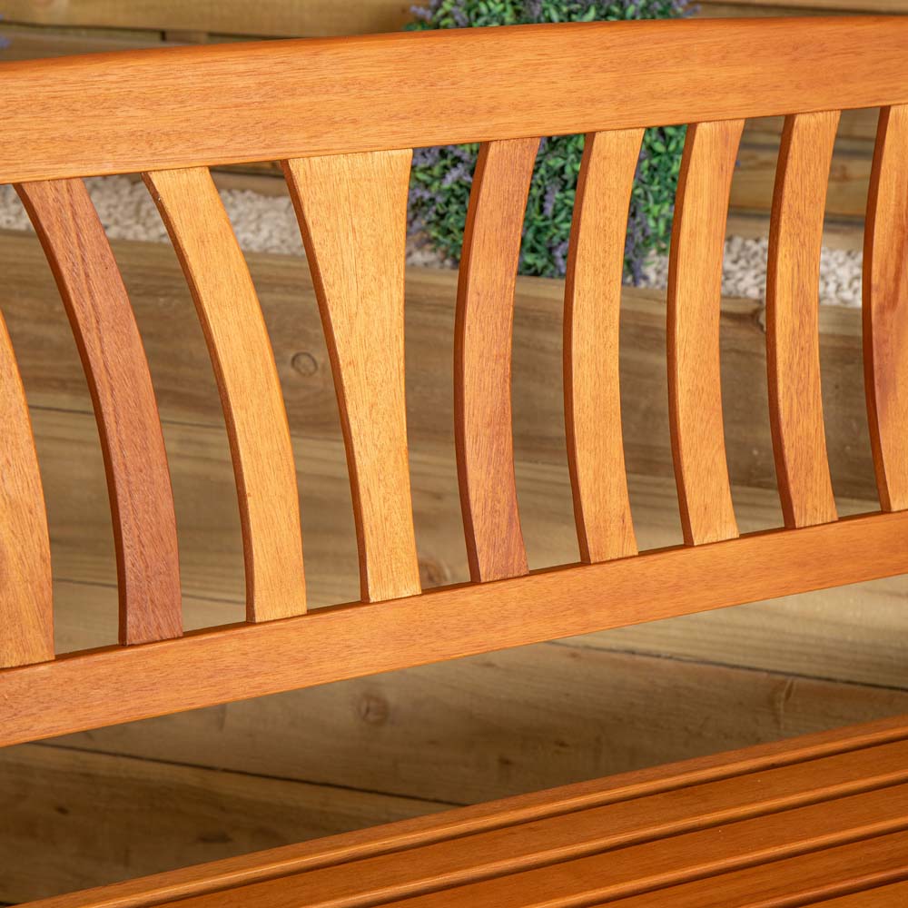 Samuel Alexander Kapalua 2 Seater Wooden Garden Bench Image 4