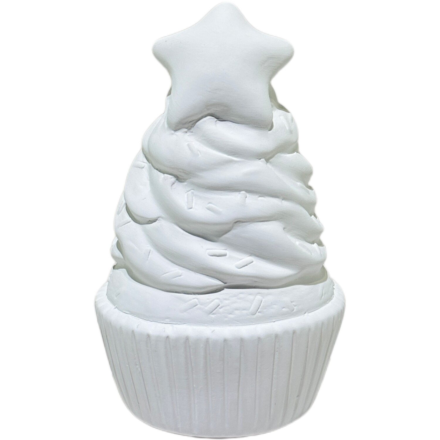 Paint Your Own Ceramic Xmas Cupcake Kit White Image 2