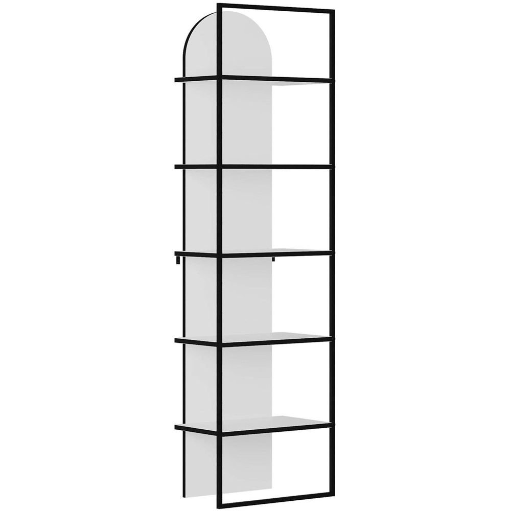 FWStyle Archy 5 Tier White Dual Tone Bookcase Display Unit Image 2