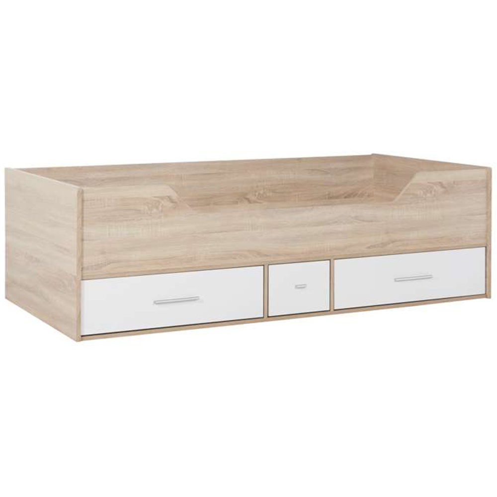Camden 3 Drawer White and Oak Effect Cabin Bed Image 2