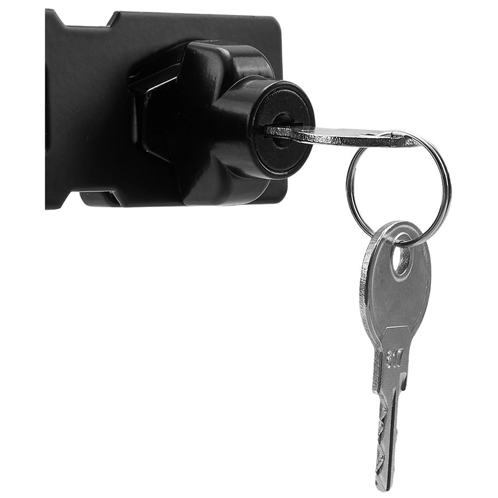 Living and Home Metal Mechanical Cabinet Hasp Lock with Twist Knob and Key 95 x 32mm Image 7