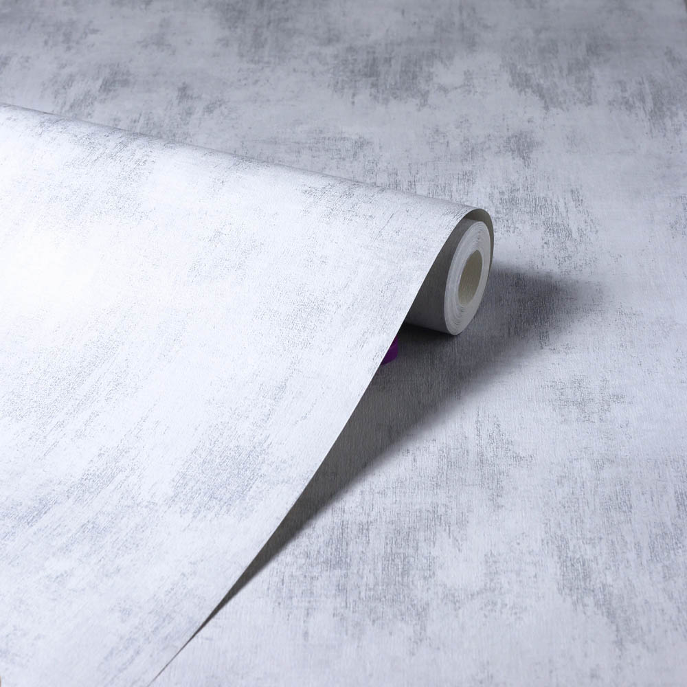 Arthouse Brushed Textured Grey Wallpaper Image 2