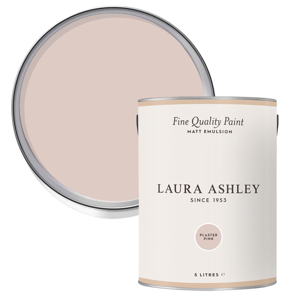 Laura Ashley Plaster Pink Matt Emulsion Paint 5L Image 1