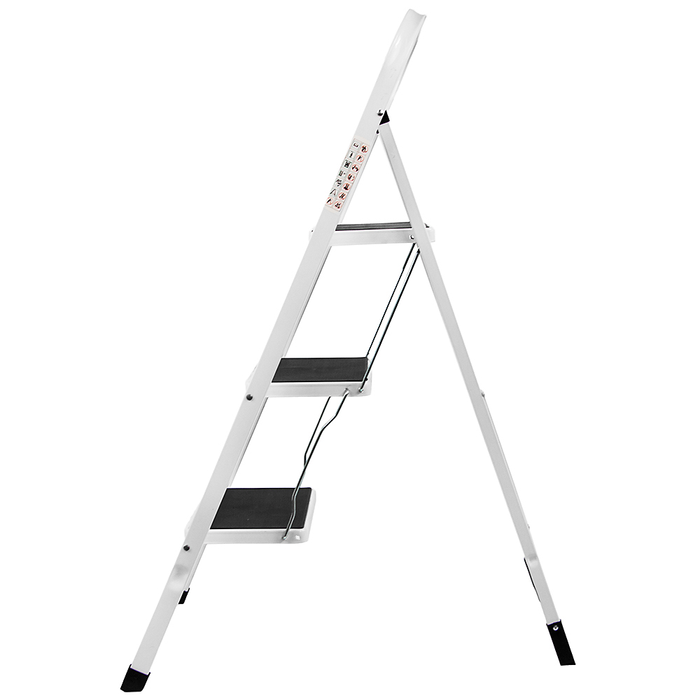 Home Vida White 3 Step Ladder Image 3