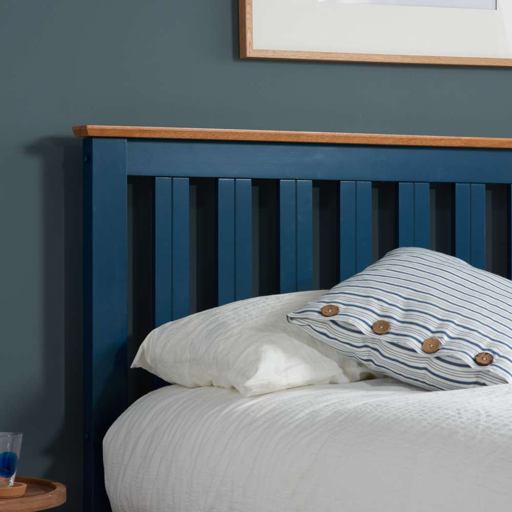 Phoenix Double Blue Ottoman Bed Image 5
