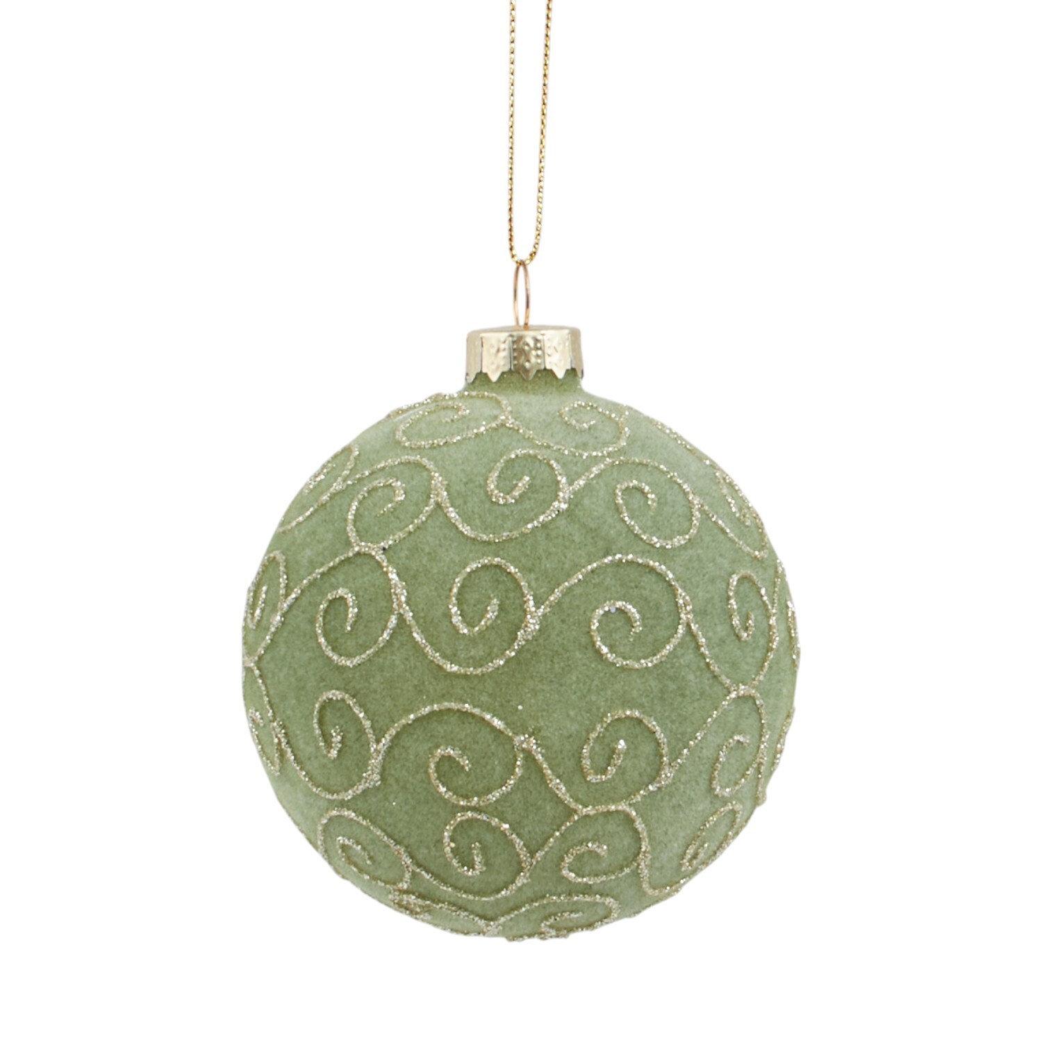Flocked Patterned Bauble Image 3