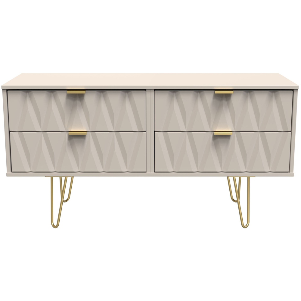 Crowndale Diamond 4 Drawer Matt Kashmir Chest of Drawers Image 3
