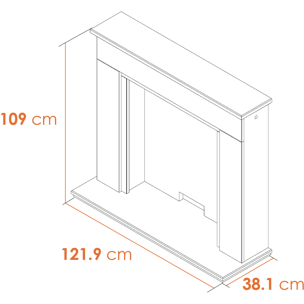 Acantha Amalfi White Marble Fireplace with Downlights and Altea Bio Ethanol Burner 48 inch Image 7