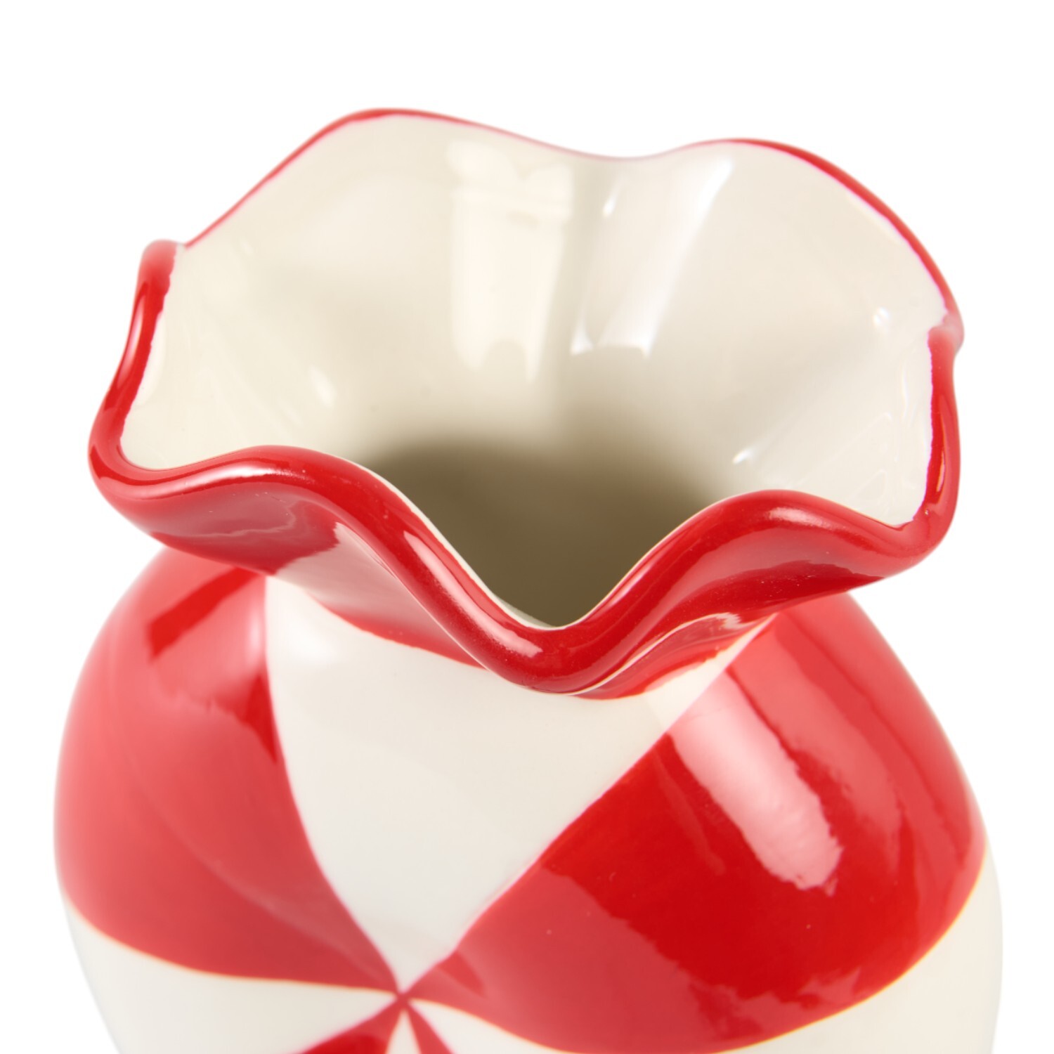 Candy Cane Sweet Vase Red Image 5