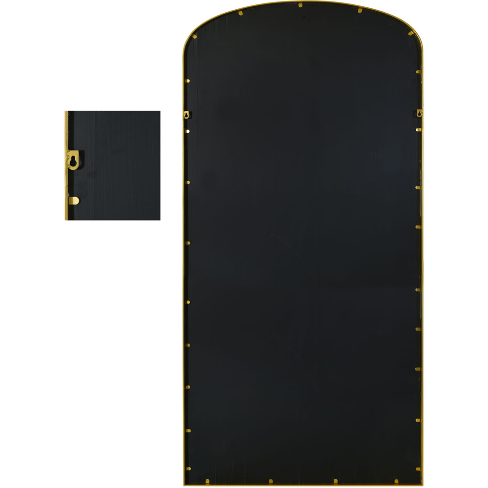 MirrorOutlet The Angustus Gold Metal Arched Garden Wall Mirror 200 x 100cm Image 4