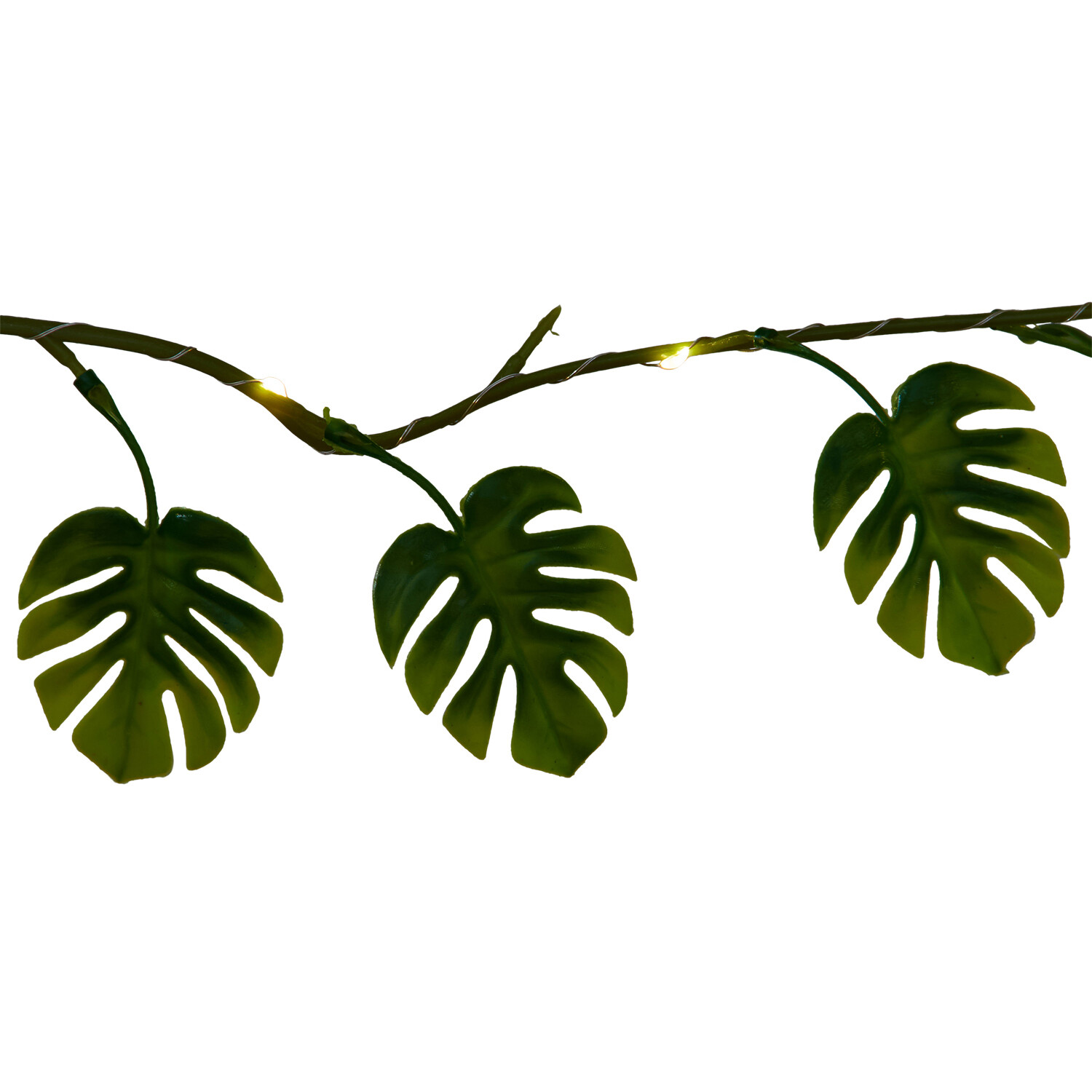 Green 20 LED Solar Palm Leaf Garland 3.7m Image 6