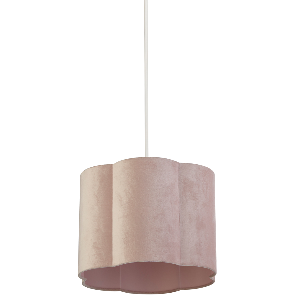 Lighting Collection Blush Scallop Shade Image 1