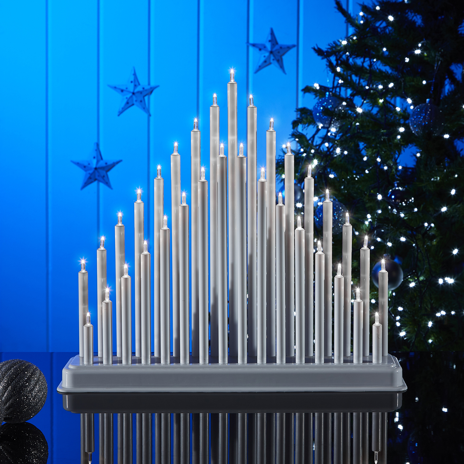 Christmas 33 LED Candle Bridge - White Image